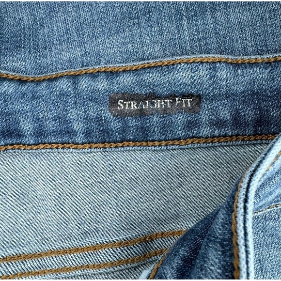 Judy Blue Straight Fit Distressed Released Hem Jeans Blue Womens Size 11/30 Used - Picture 4 of 12